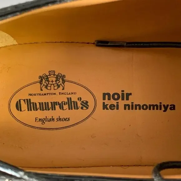 NOIR KEI NINOMIYA x CHURCH'S Size 8.5 Shannon 22 Black Platform Lace-up Shoes - Picture 7 of 9